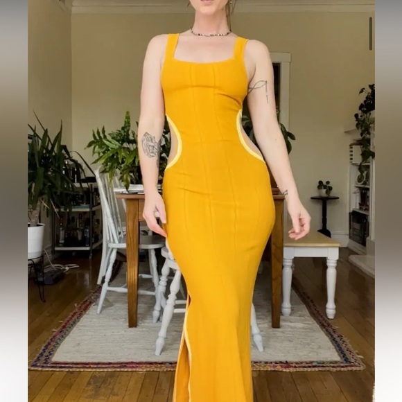 Solid & Striped The Lola Maxi Dress in Butterscotch - Yellow - Picture 4 of 13